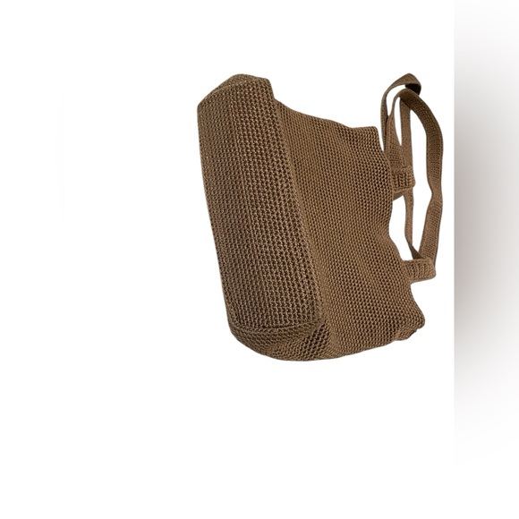 The Sak Crochet Tote Bag Brown Medium Shoulder Straps Purse Inner Pockets Boho - Picture 6 of 10